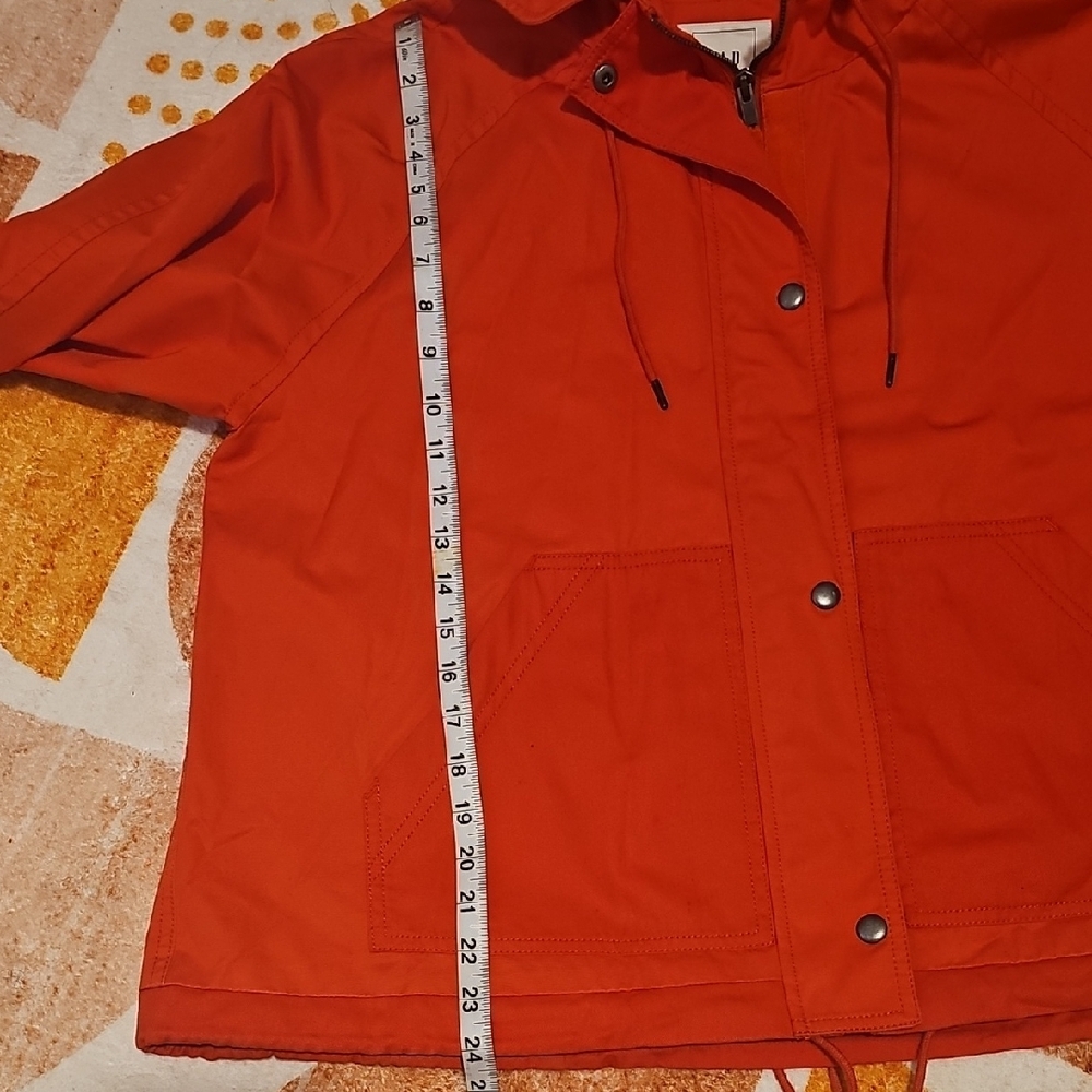 GAP Women's Bright Red Utility Jacket Sz  XL Cropped Anorak - Picture 12 of 15